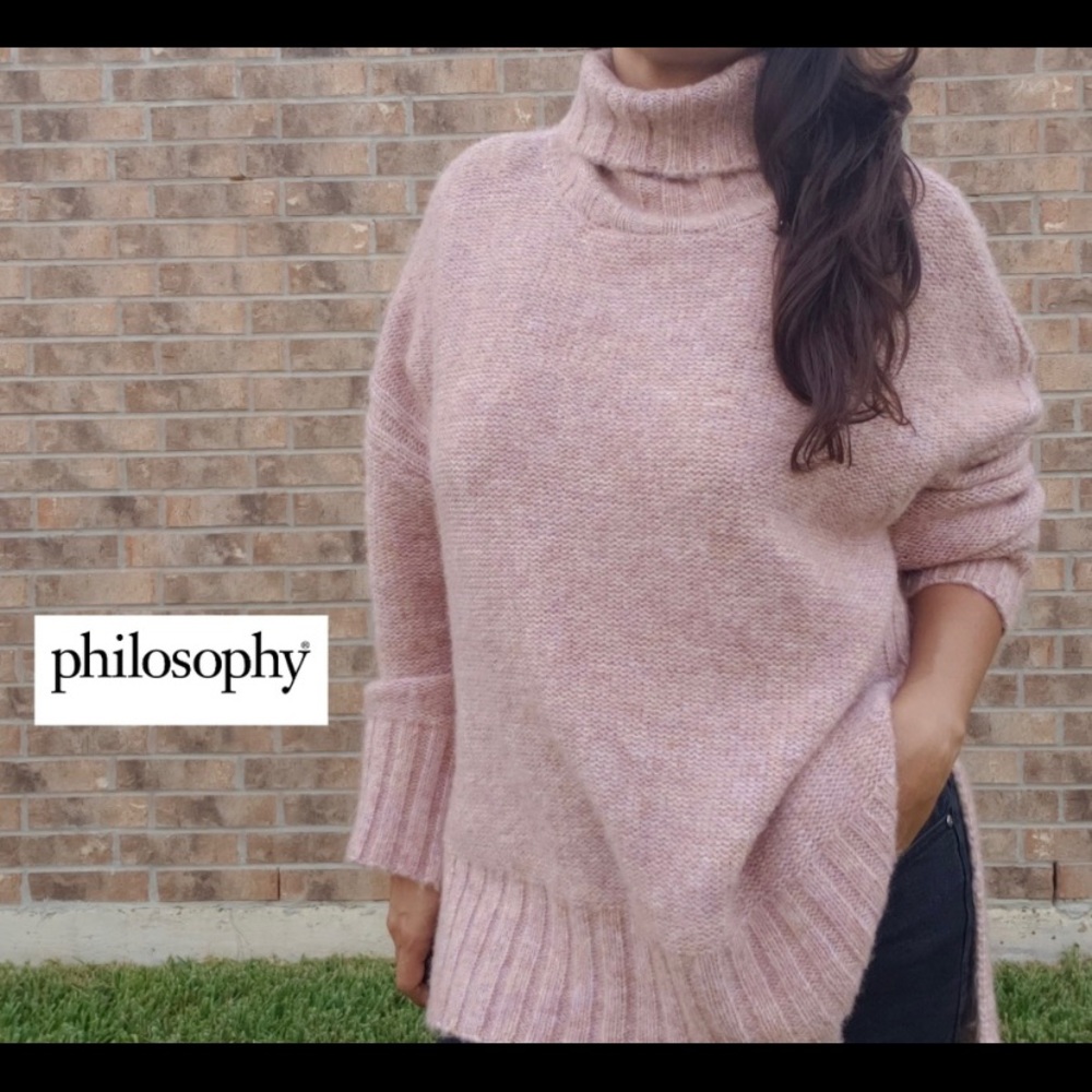 Philosophy pink Oversized turtle neck